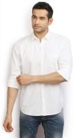 I-Voc Men's Solid Casual White Shirt