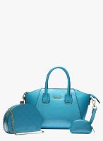 JC Collection Turquoise Polyurethane (Pu) Handbag