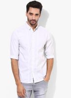 Jack & Jones White Solid Casual Shirt