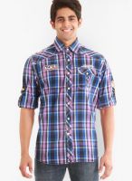 Jogur Blue Casual Shirts