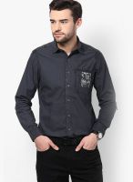 Lawman Pg3 Grey Slim Fit Casual Shirt