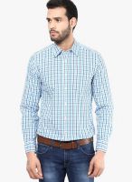 Lee Blue Check Regular Fit Casual Shirt