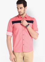 Locomotive Solid Pink Casual Shirt