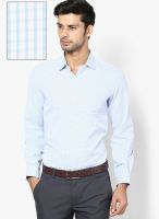 Mark Taylor Checks Blue Slim Fit Formal Shirt