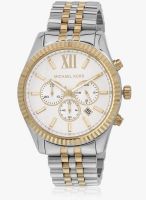 Michael Kors Mk8344 Silver/White Analog Watch