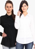 NVL Pack Of 2 Multicoloured Solid Shirts