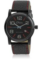 Olvin 1542 Bl03-Black/Black Analog Watch