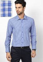 Peter England Blue Formal Shirt