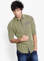 Probase Checks Yellow Casual Shirt