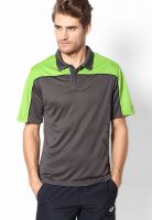 Reebok Dark Grey Printed Polo T-Shirts