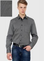 Rigo Black Printed Slim Fit Casual Shirt
