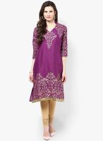 Shree Purple Printed Kurtis