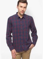 Slub Checks Grey Casual Shirt