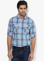 Spykar Light Blue Regular Fit Casual Shirt