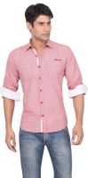 Stoke Men's Solid Casual Pink Shirt