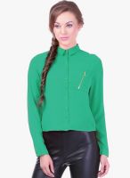 Street 9 Green Solid Shirt