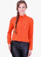 Street 9 Orange Solid Shirt