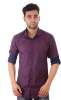 Studio Nexx Men's Printed Casual Purple Shirt