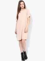 Tom Tailor Peach Colored Solid Shift Dress