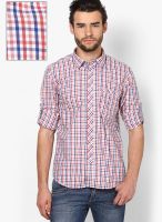 Turtle Checks Red Casual Shirt