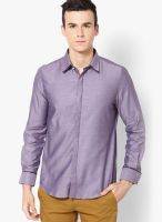 Turtle Solid Purple Party Wear Shirt