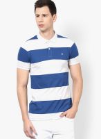 United Colors of Benetton Grey Striped Polo T-Shirts
