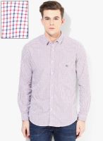 Van Heusen Sport Blue Checks Regular Casual Shirt