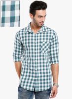 Vintage Grey Checks Slim Fit Casual Shirt
