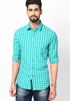Wills Lifestyle GREEN CASUAL SHIRTS