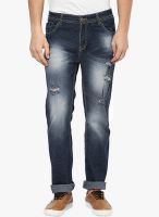 Yepme Blue Mid Rise Regular Fit Jeans