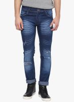 Yepme Blue Mid Rise Slim Fit Jeans