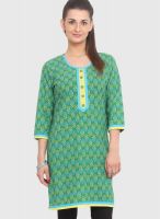 Aamer Green Printed Kurtis