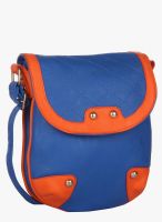 Alessia Blue Pu Sling Bag