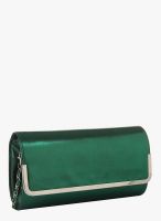 Alessia Green Synthetic Clutch