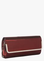 Alessia Maroon Synthetic Clutch