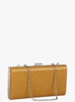 Alessia Yellow Synthetic Clutch