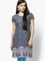 Aurelia Blue Printed Kurtas