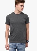 Aventura Outfitters Grey Solid Round Neck T-Shirts