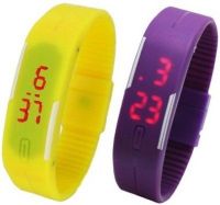 BYC Led-Yellow-Purple Digital Watch - For Boys, Men