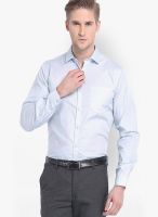 Black Coffee Light Blue Slim Fit Formal Shirt