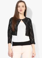 Calgari Black Embroidered Shrug