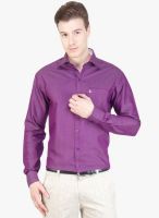 Canary London Purple Slim Fit Formal Shirt