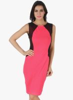 Cherymoya Pink Solid Bodycon Dress