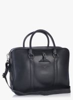 Da Milano 15 Inches Blue Leather Laptop Bag