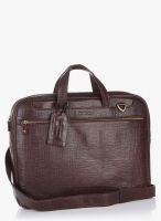 Da Milano 15 Inches Brown Leather Laptop Bag
