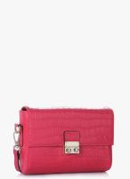 Ebano Pink Leather Sling Bag