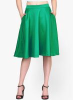 Faballey Green Flared Skirt