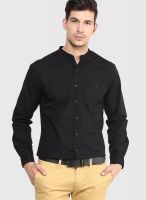 Fame Forever By Lifestyle Black Slim Fit Casual Shirt