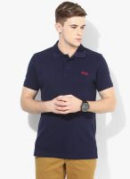 Fila Navy Blue Solid Polo T-Shirt