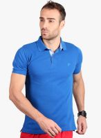 Fitz Blue Solid Polo T-Shirt